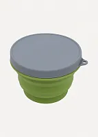 Миска Силиконовая Track с крышкой оливковая 500 ml